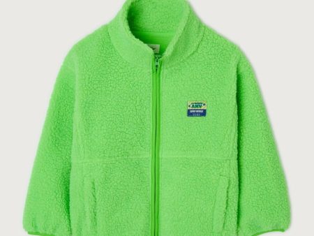 Boys & Girls Green Sherpa Jacket For Discount