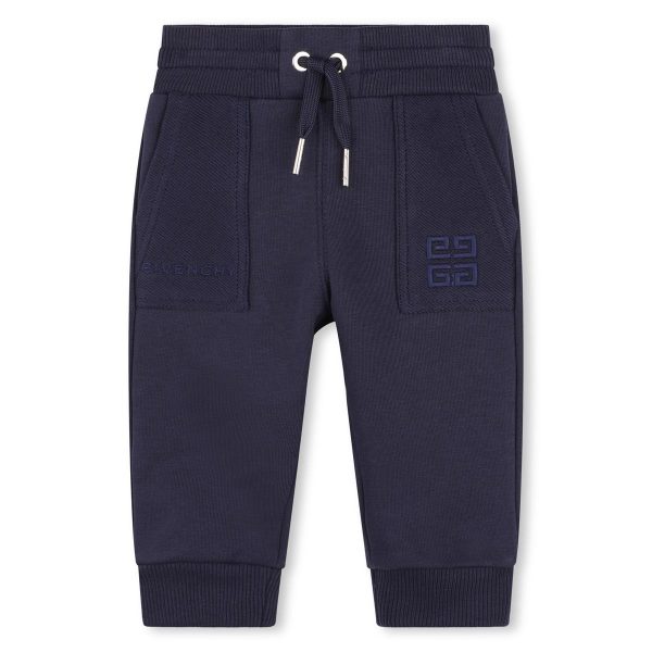 Baby Boys Dark Blue Cotton Trousers For Discount