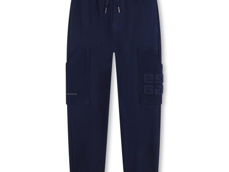 Boys Dark Blue Cotton Trousers For Cheap