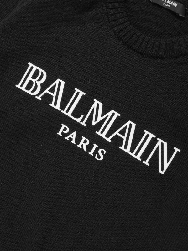 Boys Paris Logo Jumper in Black Online Sale