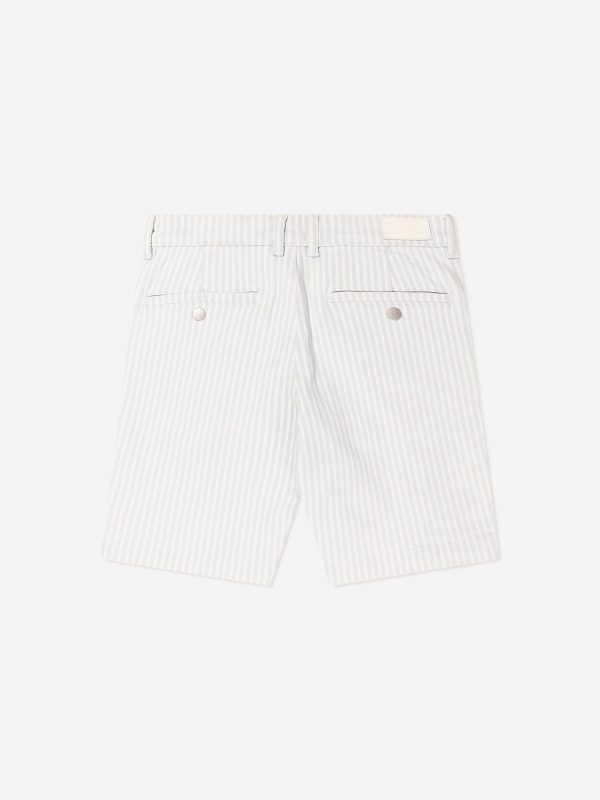 DL1961 Boys Striped Jacob Chino Shorts in Blue Fashion