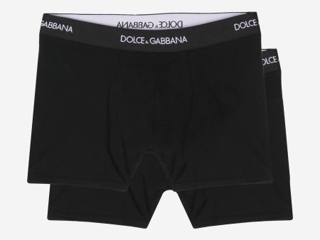 Dolce & Gabbana Boys 2 Pack Boxer Shorts Set in Black For Discount