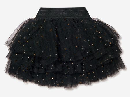 Balmain Girls Layered Tulle Skirt Online Sale