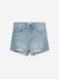 DL1961 Girls Lucy High Rise Shorts in Blue Hot on Sale