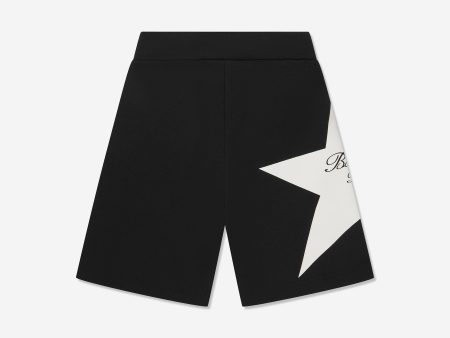 Balmain Kids Star Jersey Shorts in Black Online Hot Sale