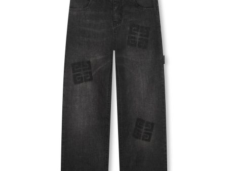 Boys Black Denim Trousers on Sale