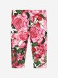 Dolce & Gabbana Baby Girls Rose Print Leggings in Pink For Sale