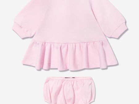 Balmain Baby Girls Dress With Knickers in Pink Cheap